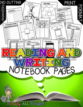 Preview of Reading and Writing Strategies Notebook Pages for All Subjects