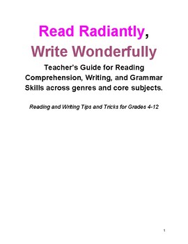 Preview of Reading and Writing Teacher Manual