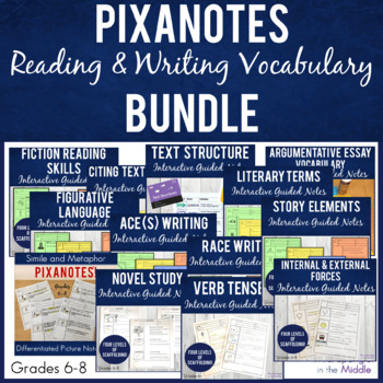Preview of Reading and Writing Vocabulary Interactive Guided Notes BUNDLE