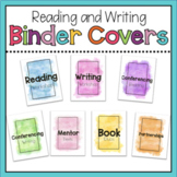 Reading and Writing Watercolor Binder Covers