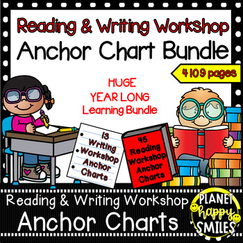 Preview of Reading and Writing Workshop Anchor Chart Bundle