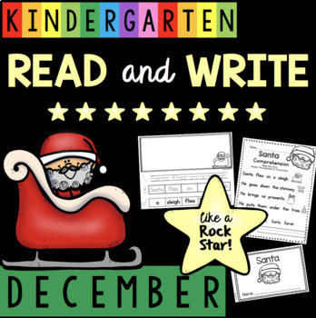 Preview of Reading Comprehension and Writing in Kindergarten - December - Christmas