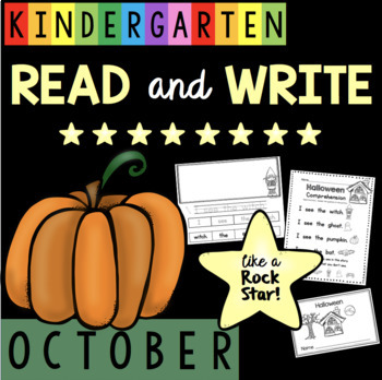 Preview of Reading and Writing in Kindergarten - October - Halloween - Sight Words