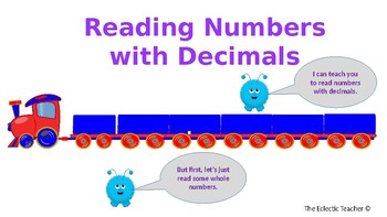 Preview of Reading and writing numbers with decimals (cycle 3)