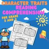 Reading comprehension Character traits for grade 3 and 4