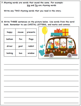 reading comprehension grade 1 by english reading writing tpt