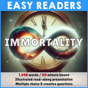 Preview of Reading comprehension - Immortality - PowerPoint & Worksheet