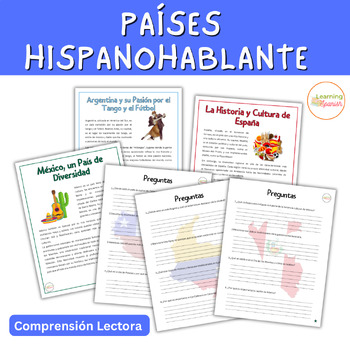 Preview of Reading comprehension | Países Hispanohablante | Comprensión Lectora