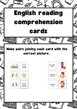 Preview of Reading comprehension cards