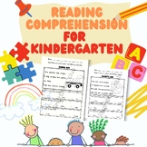 Reading comprehension for kindergarten with coloring images