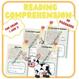 Reading comprehension grade 1and 2  short stories of animals.