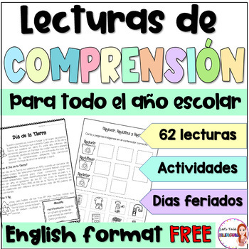 Preview of Reading comprehension in Spanish - Lecturas de comprension - Holiday