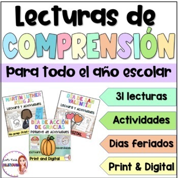 Preview of Reading comprehension in Spanish - Lecturas de comprension - Readings in Spanish