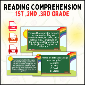 Preview of Reading comprehension passages and questions (QSM) 1st ,2nd ,3rd grade