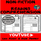 Reading comprehension passages and questions about Youtubers