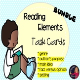 task card reading bundle setting, main idea, author's purpose