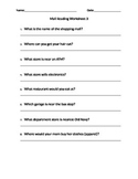 Reading for Information - Movie Review Worksheet