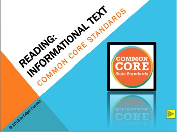 Preview of Reading for Informational Text (Common Core Standards)