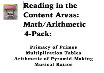Preview of Reading in the Content Areas: Math Arithmetic 4-Pack