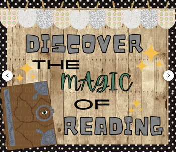 Preview of Reading is Magical or Discover the Magic of Reading Fall Bulletin Board Kit