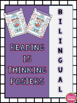 Preview of Reading is Thinking Poster in Spanish
