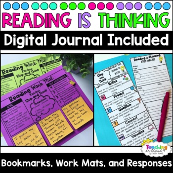 Preview of Reading Strategies Stop and Jot Bookmarks Reading Response Graphic Organizers