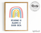 Reading is always a good idea printable, Read print, readi