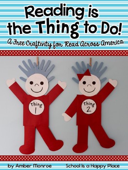 Preview of Reading is the Thing to Do! {A Free Craftivity}