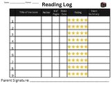 Reading log for students
