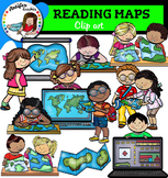 Reading maps clip art