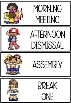 Daily Schedule Cards by mississateacher | Teachers Pay Teachers