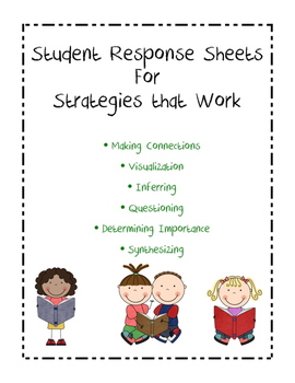 Preview of Reading response pages for each of the strategies that work