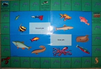 Preview of Reading skill practice with ocean themed gamed board