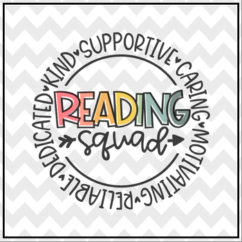 Preview of Reading squad svg | Reading Teacher shirt Cut File & Printable