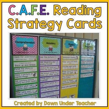 Preview of Reading strategy cards for CAFE