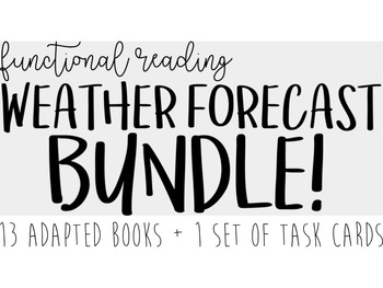 Preview of Reading the Weather Forecast BUNDLE - Functional Reading