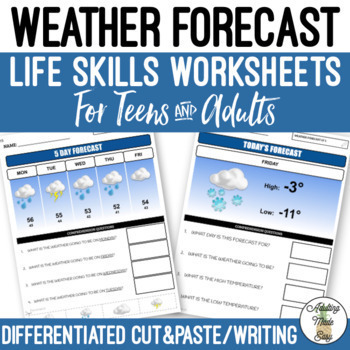 Preview of Reading the Weather Forecast Worksheets