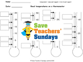 Reading thermometers (metric) lesson plans, worksheets and more