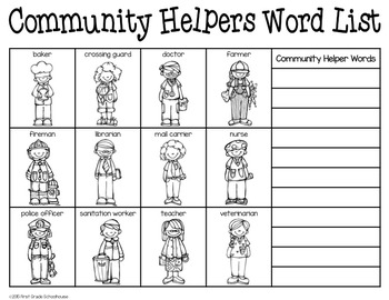 writing about community helpers by first grade schoolhouse tpt