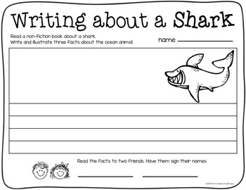 Writing About Ocean Animals by First Grade Schoolhouse | TpT