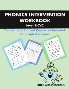 Preview of Reading with Phonics Level 1 (CVC Words) Workbook and Teacher Guide