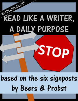 Preview of Reading with Purpose Book Marks & Anchor Charts, Read Like a Writer