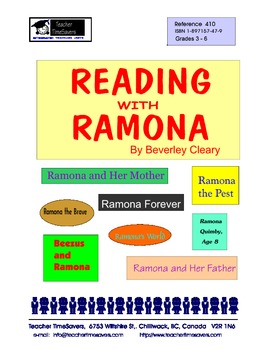 Preview of Reading with Ramona    (Novels by Beverley Cleary)    for grades 4 - 6