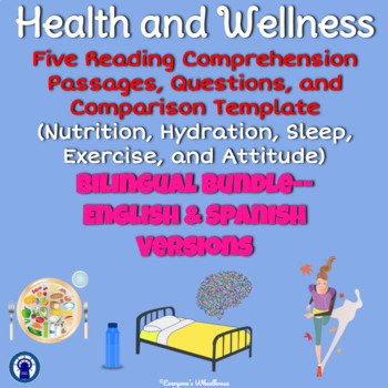 Preview of Readings, Questions, & More Health & Wellness Bilingual Bundle