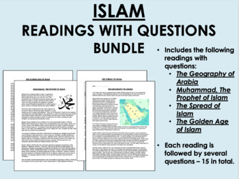 Preview of Islam Readings with questions Bundle