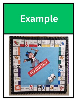 Preview of Readopoly / Monopoly Reading Challenge Bulletin Board