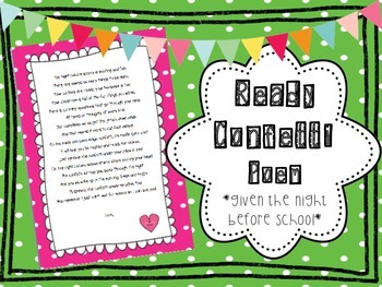 Ready Confetti Poem by Theme Teacher TPT