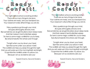 Ready Confetti Poem by Haley Bierbaum TPT