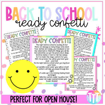 Preview of Ready Confetti Tag | Meet The Teacher | Back To School Night