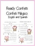 Ready Confetti in English and SPANISH